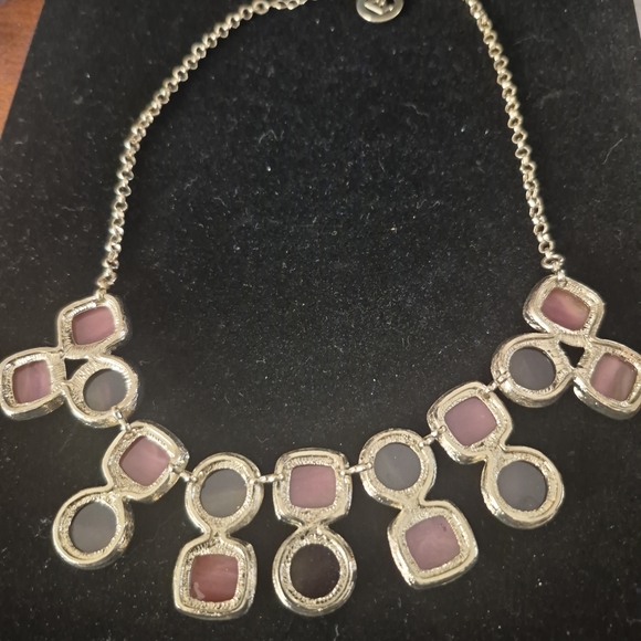 Crown Trifari Pink And Gold Necklace 16" - Picture 2 of 4